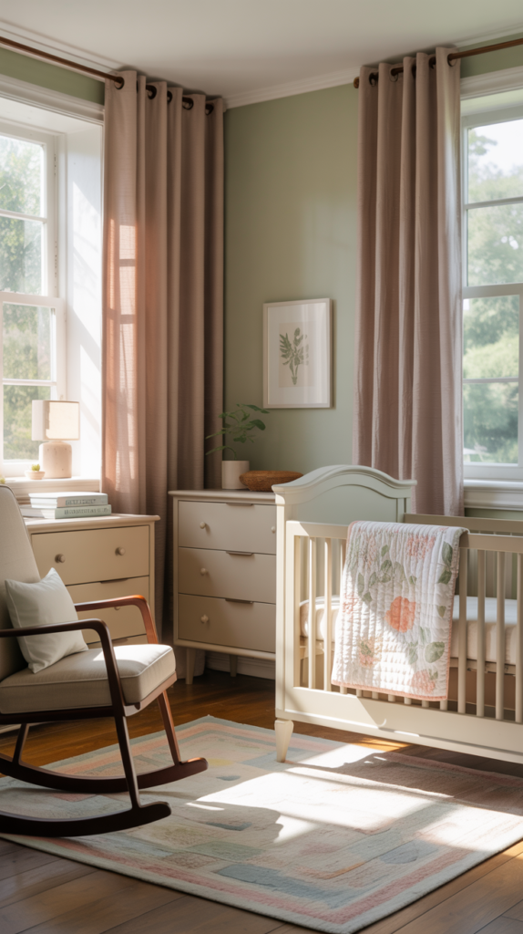 Timeless baby girl nursery decor designed to grow with the child.
